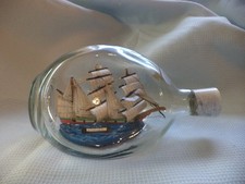 Vintage  model ship in a bottle the clipper ship Ethereal 1960s / 1970s