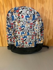 Disney Store Mickey Mouse Friends Backpack Gray Minnie, Donald, Pluto