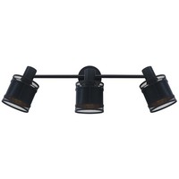REV Wandlampe 3-Flammig - Lampenschirm Metall & Stoff, E14, Schwenkbar, Schwarz