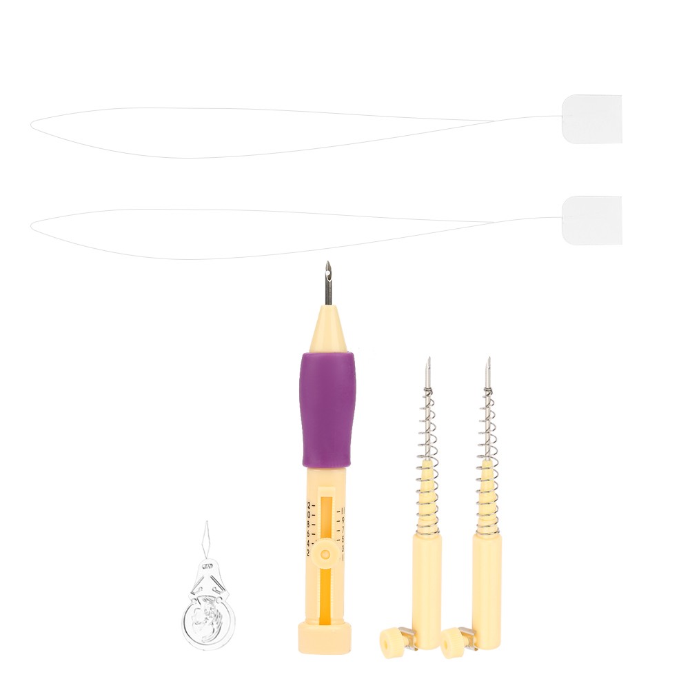 Embroidery Felting Needle Punch Pen With 2 Spring Needles Set Tool For DIY Cr UK