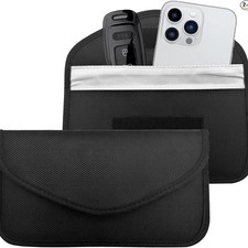 2PCS Bags for Car Keys and Cell Phone, RFID Signal Blocking Bag, Keyless Entry F
