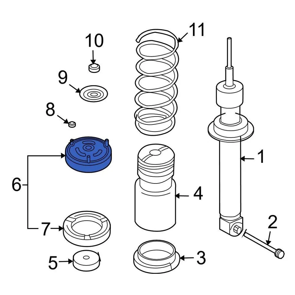 For BMW M5 2006-2010 BMW 31332282651 Front Suspension Strut Mount - Изображение 2 из 3