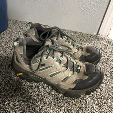 Merrell Moab Suede Mid Top Mint Hiking Boots Women's Size 9.5 Gray J06028W