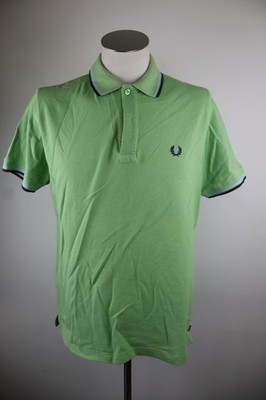 FRED PERRY Polo Herren Baumwolle Gelb Gr. 44'' 112CM Kurzarm Freizeit Vintage