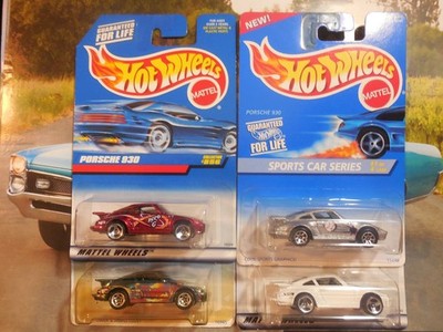 Hot Wheels Porsche 930、Rodger 4 セット Hot Wheels PORSCHE 930 LOT 4 SPORTS CAR SERIES ROCKIN RODS ZERO G