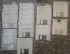Original Vintage Apple Macintosh Software 3.5" Floppy Disks Lot of 16
