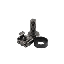 50 Pack M6x16mm Rack Mount Cage Nuts, Screws Washers for Server Cabinet