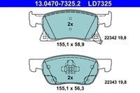Bremsbelagsatz Scheibenbremse ATE Ceramic 13.0470-7325.2 FüR Opel Astra B16 CNG