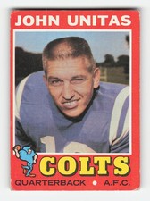 1971 Topps #1 John Unitas Poor