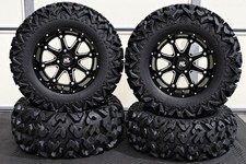 KAWASAKI BRUTE FORCE 750 27" RIP SAW RADIAL ATV TIRE & 14" HL4 WHEEL KIT IRS1CA