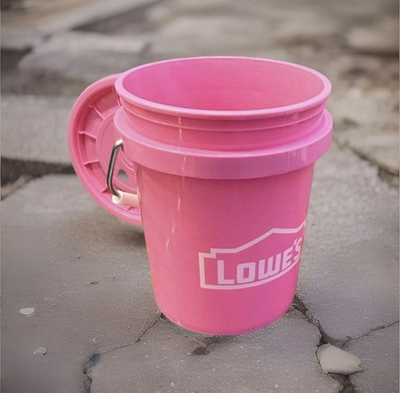 #ad PINK 🩷 Lowe#x27;s 0.5 Quart BPA Free Mini Paint Bucket With Lid SHIPS FAST $3.75