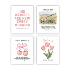 Pink Coquette Room Decor Girl Christian Wall Art Preppy Jesus Posters Girly C...