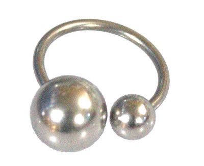 14g 5/8 10mm Double Screw ball Captive Prince Albert Foreskin Frenum Guiche Sexy