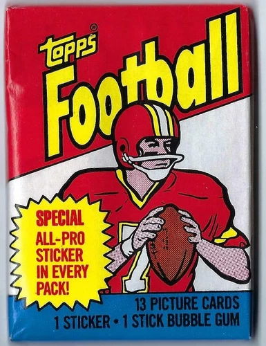1983 TOPPS FOOTBALL SEALED WAX PACK WITH (13) CARDS