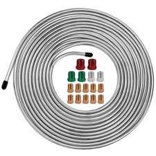 Murealy 316 Stainless Steel Brake Line Kit - 25 Feet 316 Silver