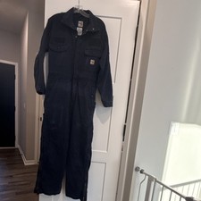 Carhartt FR Flame Resistant Navy Men's Work Coverall 88 Cotton 12 Nylon