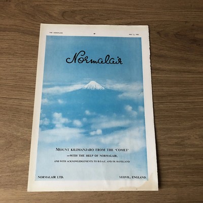 SAIR18 MAGAZIN WERBUNG 11X8 NORMALAIR AUF DE HAVILLAND ''COMET''