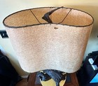 VINTAGE MCM X-LARGE FAUX BOIS CHALKWARE DRIFTWOOD TABLE LAMP RETRO KIDNEY SHADE — photo 10