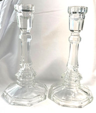 Vintage Crystal Accents Pair Candle Holders 7...