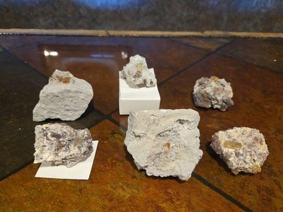Lot Of (6) Topaz Crystals in Matrix from Utah 