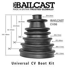 Universal CV Boot Kit Standard Driveshaft Gaiter Joint Repair Easy Fit Cars Vans