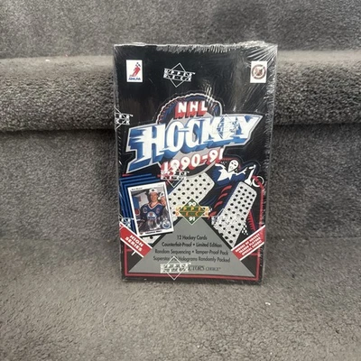 1990-91  Upper Deck NHL Hockey Wax Box Factory Sealed 36 Packs Wayne Gretzky - Image 1 of 4
