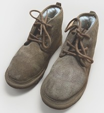 UGG Neumel II Boots Kids Size 4 Chestnut Suede Sheepskin Lined Lace Up 1017320K