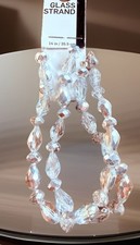 14  Strand Faceted Glass Rondelle Teardrop Beads 1/2 Metallic Silver