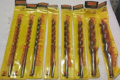 8PC VTG IRWIN 1/4''-5/16''-3/8-7/16''-1/2''-9/16''-11/16''-13/16'' -7×1/2'' LONG WOOD...
