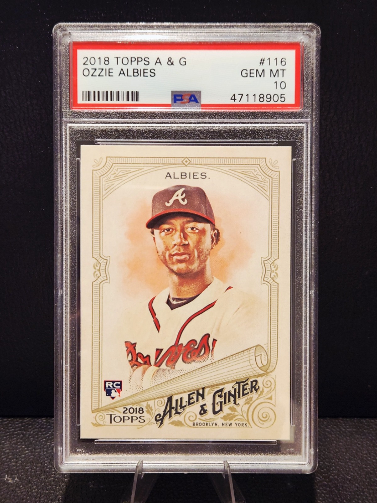 2018 Topps Allen & Ginter - Ozzie Albies #116 (RC) PSA 10