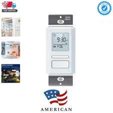 Elegant 7-Day Programmable In-Wall Timer Switch for Smart Lighting Control