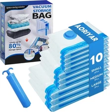 10 Pack Vacuum Storage Bags for Clothes, Blankets & Pillows – Large Space Save