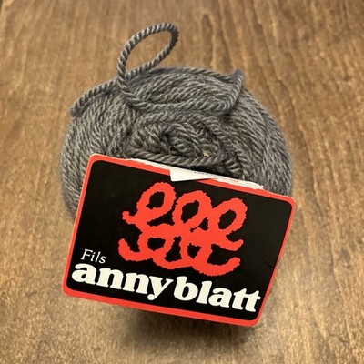 Vintage Anny Blatt; 85% Laine Wool,15% Cashmere 50g Gray Yarn