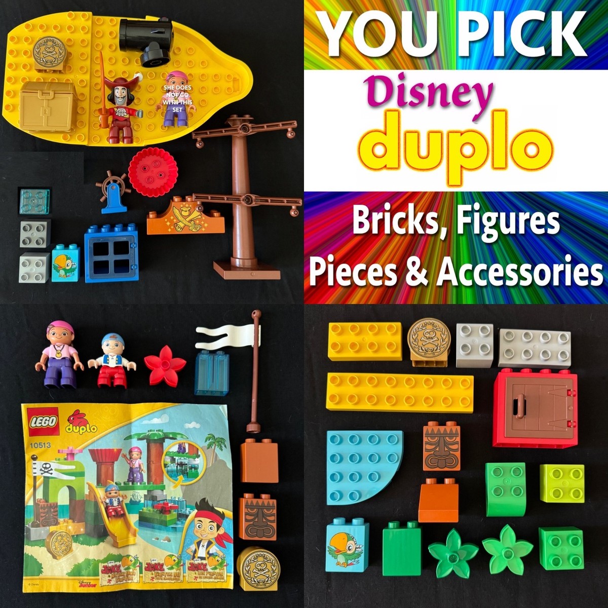 YOU PICK Lego DUPLO Disney Jake & the Never Land Pirates