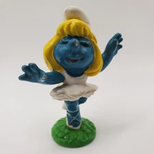 Smurfs Ballerina Smurf Vintage PVC Figure Peyo Schleich #20098  2"