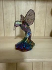 Fenton Hummingbird Figurine - Violet Iridescent ~ Vintage 2005