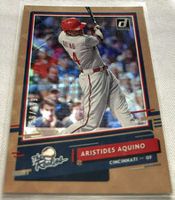 2020 Donruss Baseball Aristides Aquino Cincinnati Reds The Rookies Gold #d 999