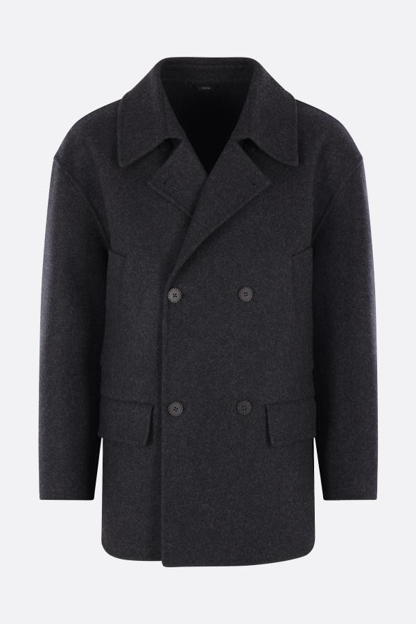 FENDI Wool Black Double Breasted Peacoat New & Authentic