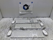 Lot of 3 Apple A1243 Wired Mac Keyboard USB and 4 M5769 Apple Mouse