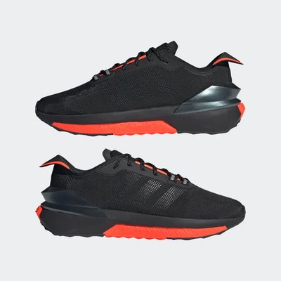 Adidas US 12.5 Men's Black Orange Boost Comfort Durable Retro Avryn  HP5980 NIB