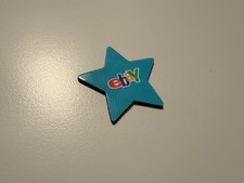 Original Ebay Magnet Stern - TÜRKIS - für Kühlschrank / Pinnwand - Sammler