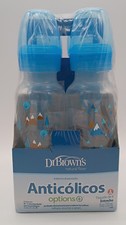 Dr. Brown s Options Anti Colic Baby Bottles 8 oz 4 Pack Blue 0m NEW