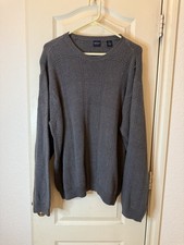 Arrow Men  s Grey Sweater Size XXL 100 Cotton Long Sleeve