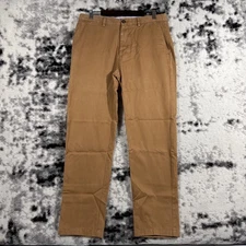 Johnston & Murphy Pants Mens 35x34 Brown Straight Leg Pim Cotton Casual