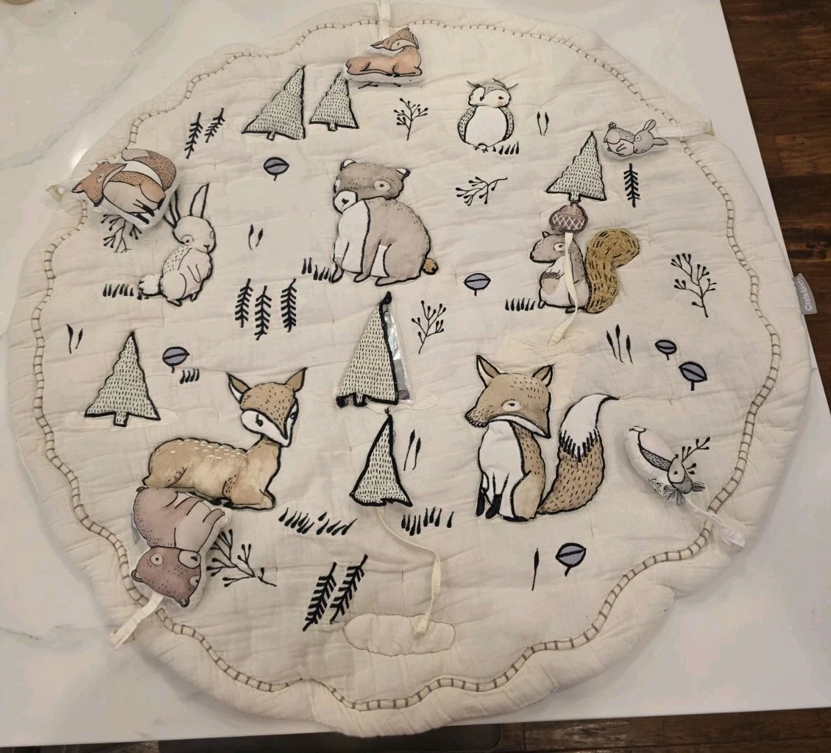 Crate & Barrel Woodland Animals Baby Activity Tummy Time Toy Mat 33 In
Opens in a new window or tab