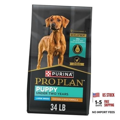 Purina Pro Plan Large Breed Dry Puppy Food, 34 Pound (Pack of 1) Chicken & Rice