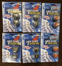 NEW!! Lot of 4 Dwyane Wade and 2  Lebron James  Lace Clips Miami Heat Cavaliers