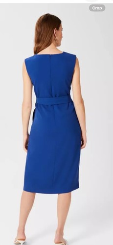 BNWT Hobbs KRISTEN BELTED DRESS Royal Blue UK 12 RRP £139 - Picture 4 of 4