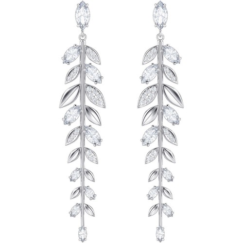 Swarovski Mayfly Pierced Earrings Long Leaves RHS Clear Crystal NEW 5446037 - Picture 4 of 5