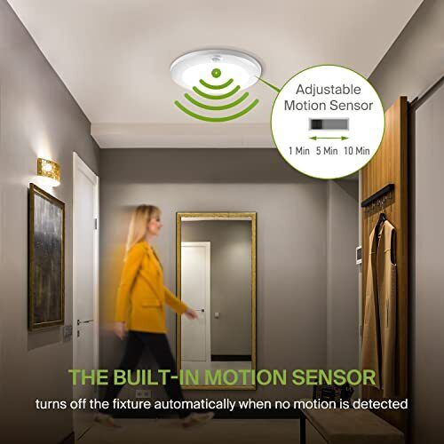 Motion Sensor Led Disk Lights 6 Inch 2700k/3000k/3500k/4000k/5000k 15w Indoor Ce
